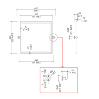 Devon&Devon First Class Зеркало поворотное 61х51 см, цвет: золото