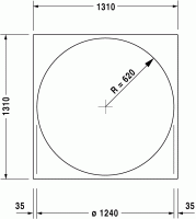 Акриловая вкладка для ванны Duravit Blue Moon, 140x140