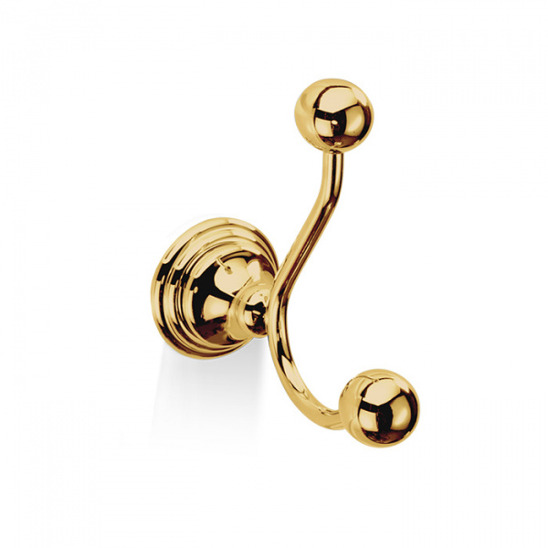 Decor Walther Classic HAK2 Крючок подвесной, двойной, цвет: золото