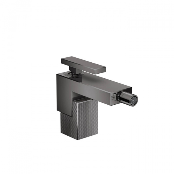 Axor Edge Смеситель для биде, на 1 отв., с донным клапаном push/open, излив 149мм, алмазная огранка, цвет: черный
