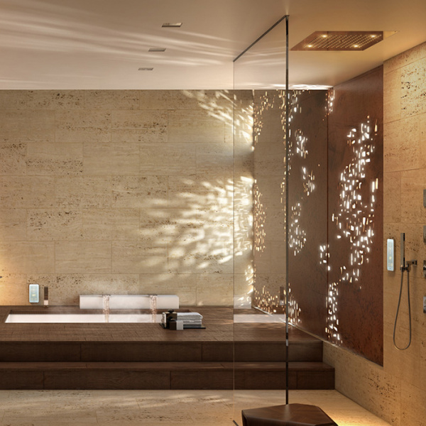 Bossini Dream Верхний душ 57x47см, с 4 LED RGB, 2 режима, потолочный, цвет: хром