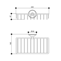 Полочка подвесная Bongio Fleur, цвет: хром