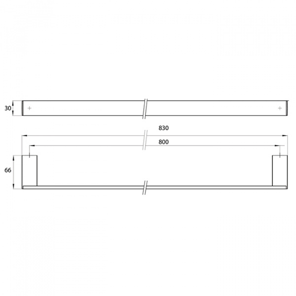 EMCO Liaison Держатель полотенец, 83см, подвесной, цвет: хром