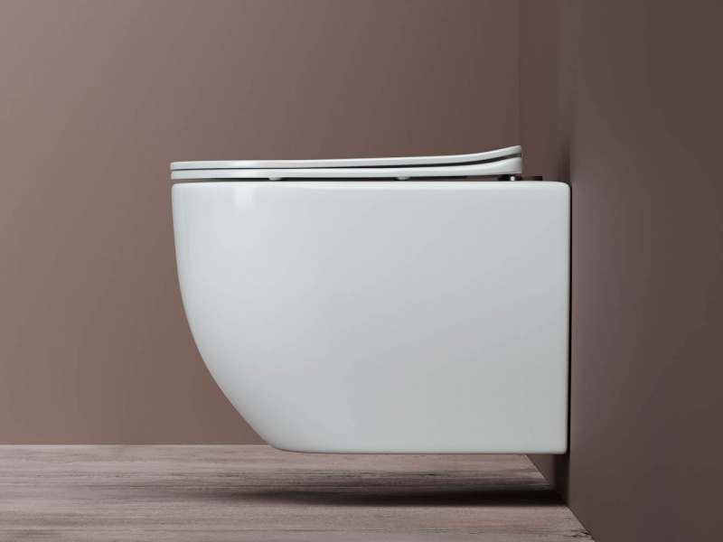 Подвесной унитаз Mia Rimless Ceramica Nova белый CN1805