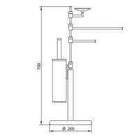 Стойка с аксессуарами 70см., напольная Bongio T Mix, цвет: золото 24к.