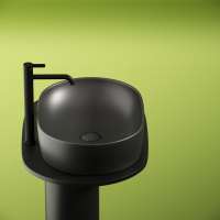 Умывальник чаша накладная овальная (цвет Темный Антрацит Матовый) Element 600*415*135мм Ceramica Nova темный антрацит матовый 