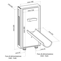 Встраиваемый смеситель для раковины с подсветкой излив Bongio Acquaviva luce, цвет: хром