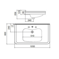 Sbordoni Neoclassica Раковина с 3 отв., на металлической структуре 105х60хh76 см, цвет: белый/никель
