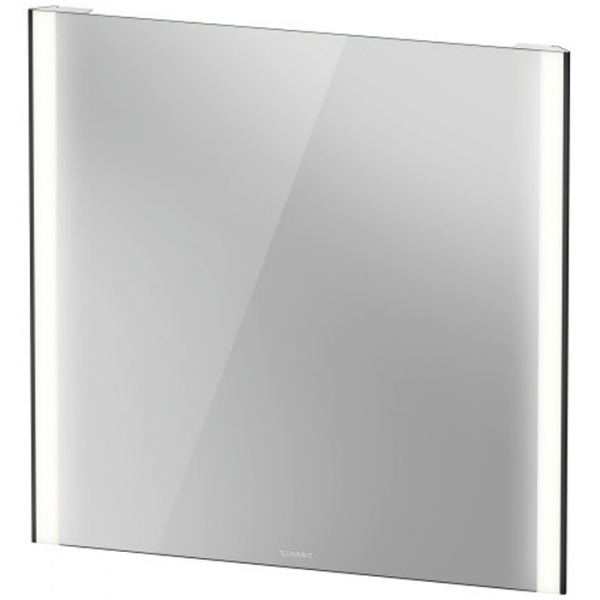 Duravit XViu Зеркало с подсветкой 82x80см, сенсорное управление, цвет: черный матовый