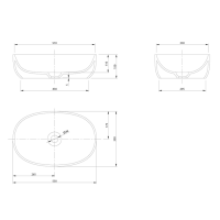 KNIEF Prime Раковина 53х35х90 см, без отв., цвет: белый матовый