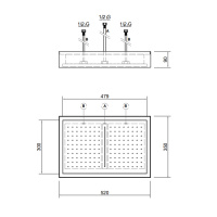 Antonio Lupi Fuorimeteo Внешний верхний душ, 52х36см, цвет: белый/зеркальная сталь