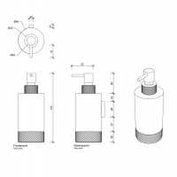Decor Walther Club WSP1 Дозатор для мыла, подвесной, цвет: темная бронза / золото матовое
