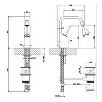 Gessi Rettangolo XL Смеситель для биде на 1 отверстие, рукоятка "джойстик", цвет: хром