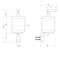 Gessi Goccia Дозатор для жидкого мыла подвесной, цвет: хром/черный