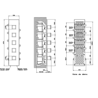 Gessi Eleganza Встраиваемый термостатический смеситель, подключение на 3/4”, с 4мя независимыми выходами, внешняя часть, цвет: хром