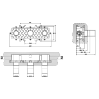 Gessi Внутренняя часть встраиваемого двухвентильного смесителя