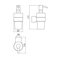 EMCO Fino Дозатор для жидкого мыла подвесной, цвет: хром