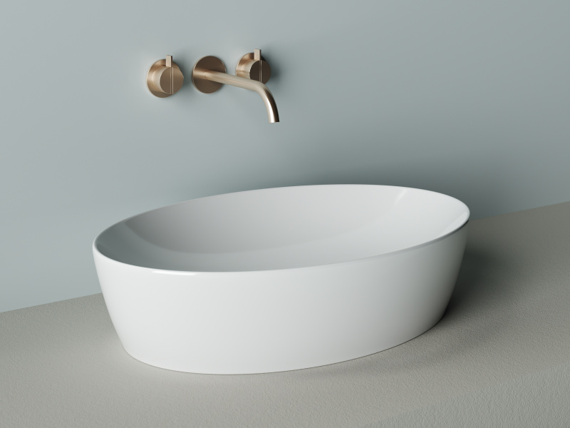Умывальник чаша накладная овальная Element 610*410*150мм Ceramica Nova белый CN5018