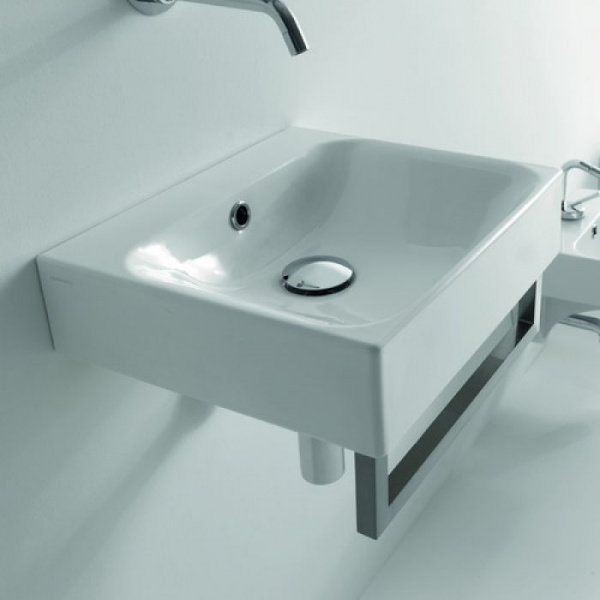 Kerasan Cento Раковина 40х35 см, без отв., подвесная, цвет: белый