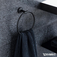 Duravit Starck T Полотенцедержатель - кольцо 22.8см, подвесной, цвет: черный матовый