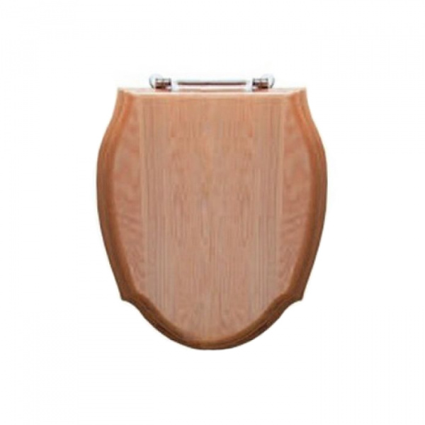 Devon&Devon Westminster Сиденье для унитаза из массива дуба, микролифт, цвет: светлый/хром
