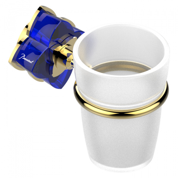 THG Pétale de cristal bleu Стакан, подвесной, цвет: золото/синий хрусталь