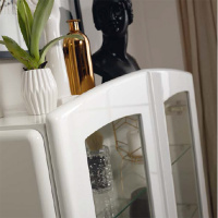 Sbordoni Колонна Navene наполная 110х80х36.5см, 2 стекл дверки,  3стекл  полки, ручки 0A, цвет Biancospino