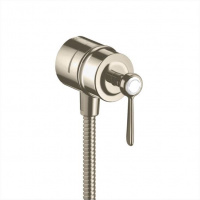 Axor Montreux, Шланговое подсоединение Fixfit Stop, с рычаговой рукояткой, цвет: никель шлифованный