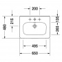 Duravit DuraStyle Раковина 65х48 см, 1 отв., с переливом, цвет: белый