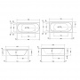 Duravit Darling New  Ванна 190х90x60см, акриловая, прямоугольная встраиваемая или с панелями,с 2 наклонами для спины