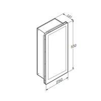Armani Roca Island Встраиваемый шкафчик 25х13.1хh55см с полочкой DX, цвет: nero
