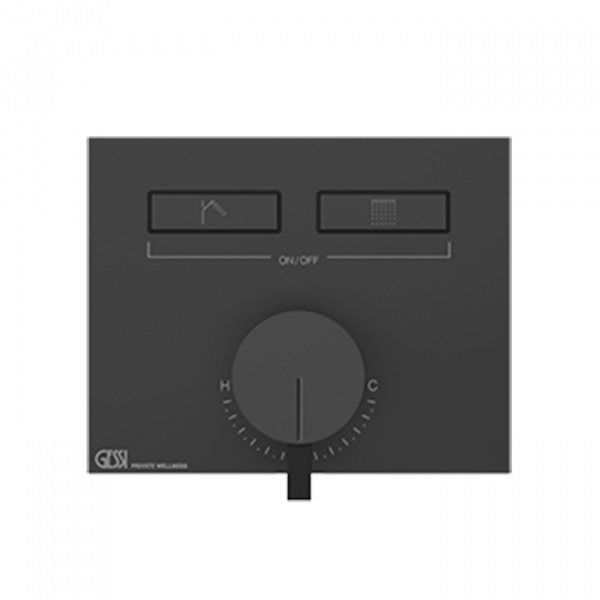 Gessi Hi-Fi Смеситель для душа, с включением до 2 источников одновременно, внешняя часть, цвет: Black Metal Brushed PVD