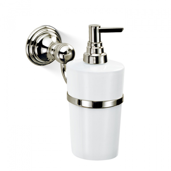 Decor Walther Classic WSP Дозатор для мыла, подвесной, фарфор, цвет: никель полированный