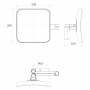 EMCO Evo Зеркало косметическое, LED, 209x209мм,  двойной, 5x кратное увеличение, подвесной, цвет: черный
