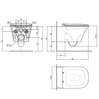 Antonio Lupi Cabo Унитаз подвесной безободковый,54х36,6см, цвет: белый матовый