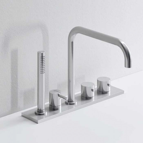 NOORTH milldue edition Смеситель на борт ванны, 5 отв, цвет: полированная сталь