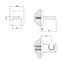Gessi Eleganza Держатель для душевой лейки неподвижный, цвет: хром