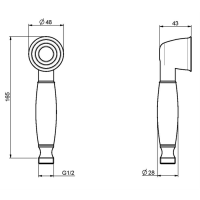 Carlo Frattini Wellness Ручной душ F2049CR, цвет: хром