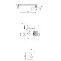 Gattoni Intersezione Смеситель для душа, встраиваемый, с переключателем, на 2 выхода, цвет: хром