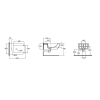 AZZURRA TULIP ONE Биде подвесное 55х36см, цвет: белый
