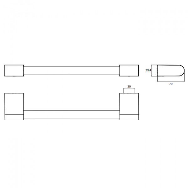 EMCO Flow Поручень, 300мм, подвесной, цвет: хром