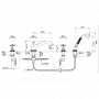 Nicolazzi Impero Смеситель на борт ванны, 4 отв., излив: 205 мм, с ручным душем, цвет: хром