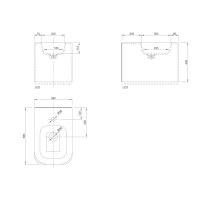 KNIEF Shine Биде напольное 58х39х41 см, с 1 отв под смеситель, цвет: белый