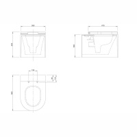KNIEF Moon унитаз подвесной безободковый  59х39х36 см, с подсветкой ,  цвет: белый матовый