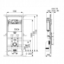 TECElux Модуль для установки унитаза, высота 1120мм, без крепления к стене