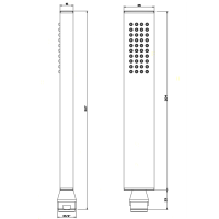 Gessi Rettangolo Душевая лейка с защитой от известкового налета, цвет: хром