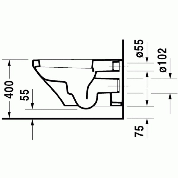 Duravit DuraStyle Унитаз удлиненный подвесной 62х37см, с креплением, цвет: белый