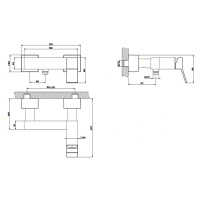 Gessi Rettangolo K Смеситель для душа без душевого комплекта, цвет: black XL