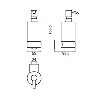 EMCO Fino Дозатор жидкого мыла, подвесной, цвет: хром