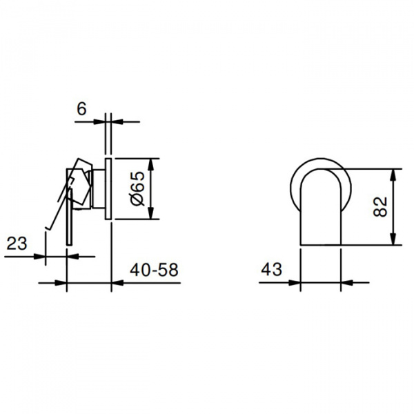 Fantini Mare Смеситель для душа, встраиваемый, цвет: хром